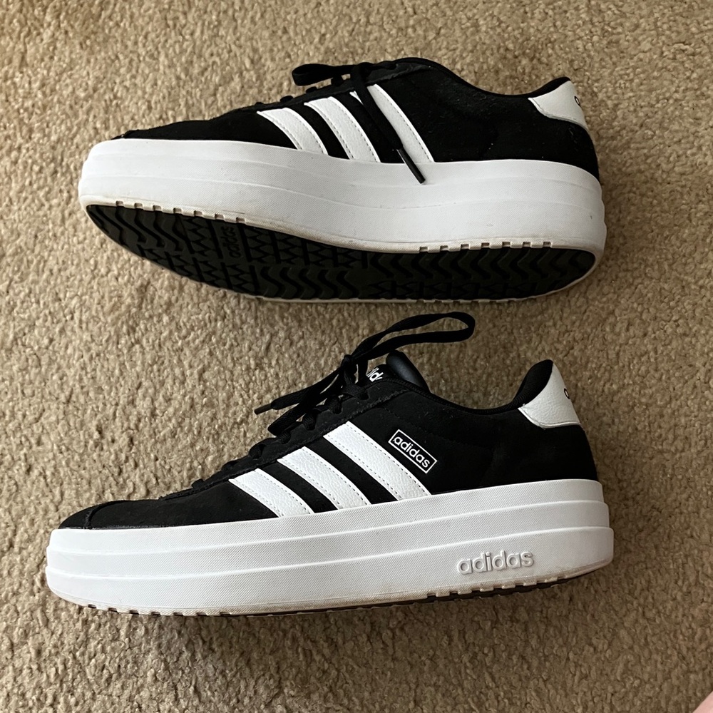 adidas VL Court Bold black and white size 9 - Picture 3 of 7
